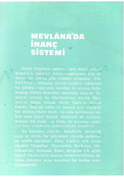 Mevlana'da İnanç Sistemi - Kamil Yaylalı