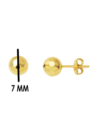 Bilezikci Petek 14 Ayar Altın Top Küpe 7 Mm. Kpads14k29564