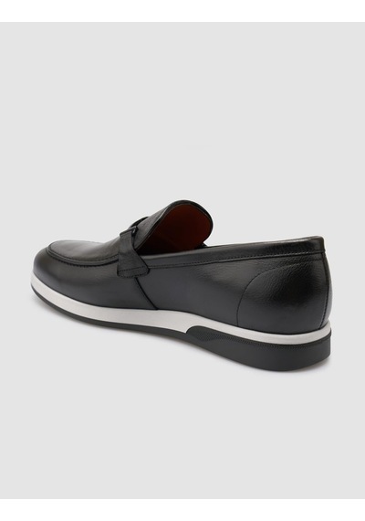 Cabani Tinamar %100 Hakiki Deri Siyah Erkek Loafer