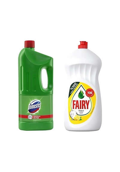 Domestos Çamaşır Suyu Dağ Esintisi 2 Litre + Fairy Bulaşık Deterj Diğer