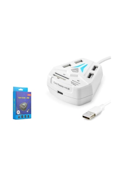 Hadron A068w Usb Combo Hub Kart Okuyucu 8 Port Beyaz