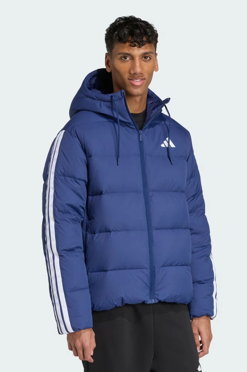 Adidas Erkek Mavi Mont Essentials Climawarm 3-stripes Puffer Down Mavi