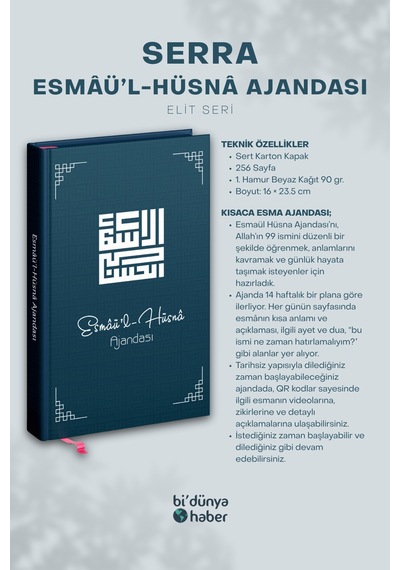 Serra Esmaül Hüsna Ajandası Elit Seri Çok Renkli