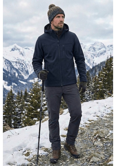 Erkek Mont İçi Polarlı Softshell Mont Su Ve Rüzgar Geçirmez Kapüşonlu Spor Mont Lacivert Erkek Mont İçi Polarlı Softshell Mont Su Ve Rüzgar Geçirmez Kapüşonlu Spor Mont Lacivert