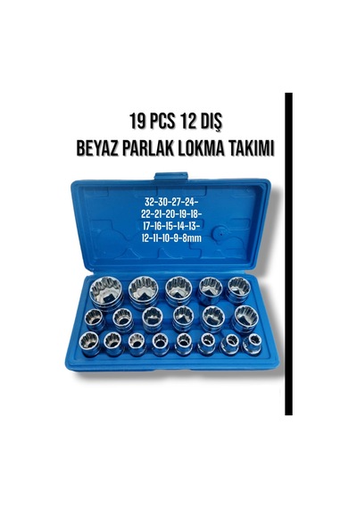 Ekinler El Aletleri 1/2 12 Köşe Yıldız Lokma Seti 19 Parça Çantalı