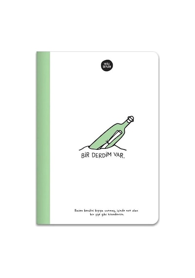 Keskin Color Hisli Şeyler A5 80 Yp. Renkli Sayfa Yeşil Çizgili Defter 500643-99