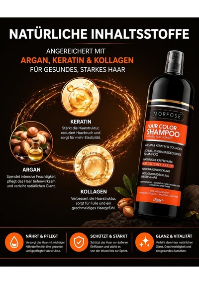 Hızlı Beyaz Kapatıcı Naturel Kahverengi Şampuan 420 Ml