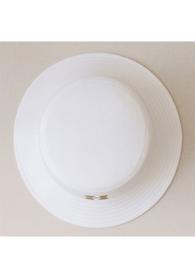 Bk Gift Kişiye Özel Harf Nakışlı Unisex Bucket Şapka Beyaz Pamuk Gabardin Kumaş Yazlık Şapka