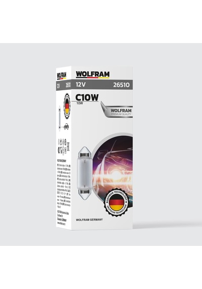 Cw10 Ampül Sofit Ampül Uzun Boy 41 Mm 12v 10w 10 Adet - Wolfram 26510