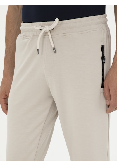 Cacharel Taş Slim Fit Lastik Paçalı Eşofman Altı Gri