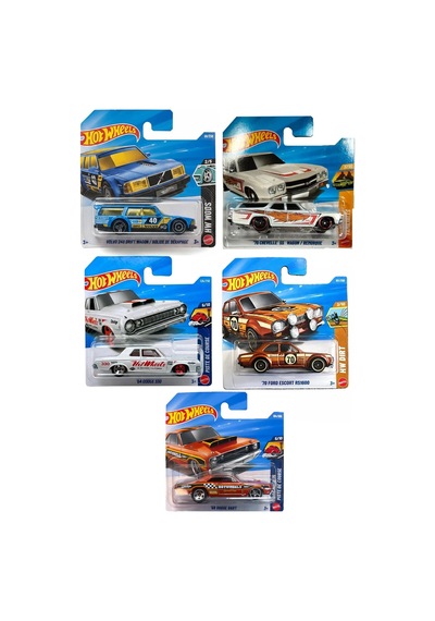 Hot Wheels Regular 5'li Eski Tip Araba Seti - Klasik Koleksiyon Metal Araçlar Çok Renkli