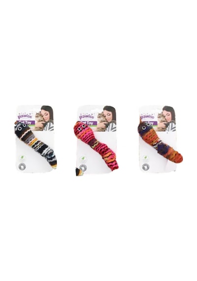 Pawise Meow Meow Life 14 CM Yün Kurtçuk Kedi Oyuncağı Çok Renkli