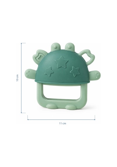 Babyjem Crabby Tutma Halkalı Silikon Diş Kaşıyıcı Soft Yeşil
