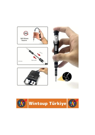 Tamirat Onarım Manyetik Uçlu Esnek Hassas Tornavida Seti 115 Parça