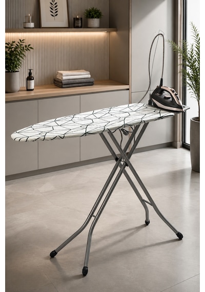 Perilla Doğrular Kate Present Kaymaz Tabanlı Ütü Koyma Aparatlı Ütü Masası 38x155 Cm Diğer