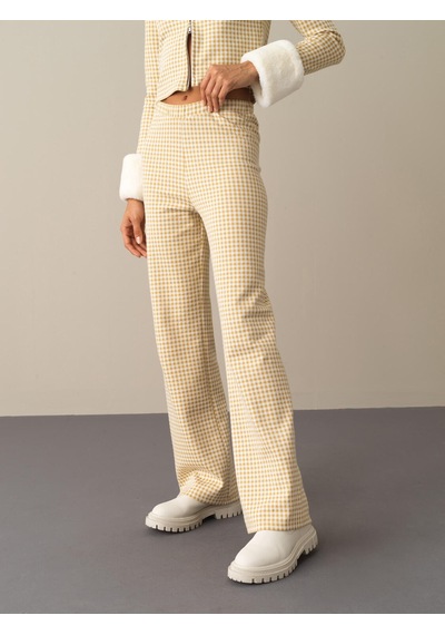 Xint Sarı Regular Fit Pamuklu Pantolon 470357