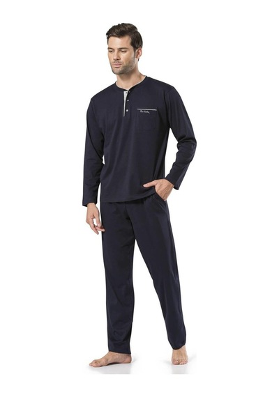 Pierre Cardin Erkek 5'li Set Şal Yaka Röpteşambır Takımı Lacivert