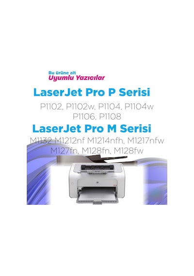 Hp Laserjet Pro M1212nf .  Toner Çipli Ce285a 4'lü 1.600 Sayfa