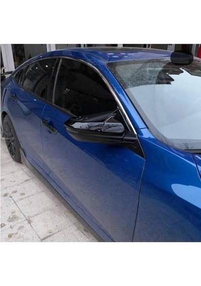 Ebal Otomotiv Honda Civic FC5 Batman Yarasa Ayna Kapağı Piano Black  / 2016-2021