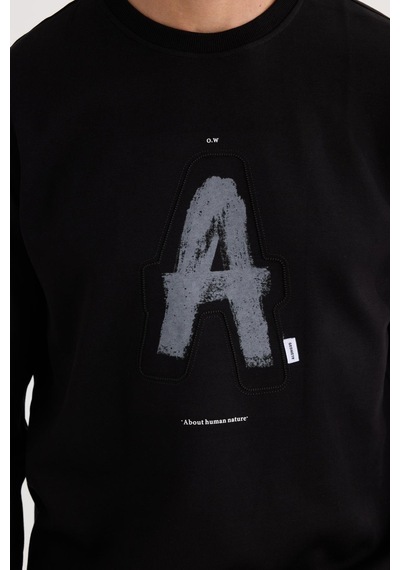 Tudors Unisex Relax Fit Rahat Kesim Pamuklu Yumuşak Dokulu Bisklet Yaka İç Polarlı Baskılı Siyah Sweatshirt-37310 Siyah Tudors Unisex Relax Fit Rahat Kesim Pamuklu Yumuşak Dokulu Bisklet Yaka İç Polarlı Baskılı Siyah Sweatshirt-37310 Siyah