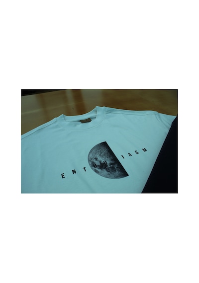 Wild Wood Garment Wild Wood "lunar Moon" Kabartılı Baskılı Premium Oversize T-shirt Ekru