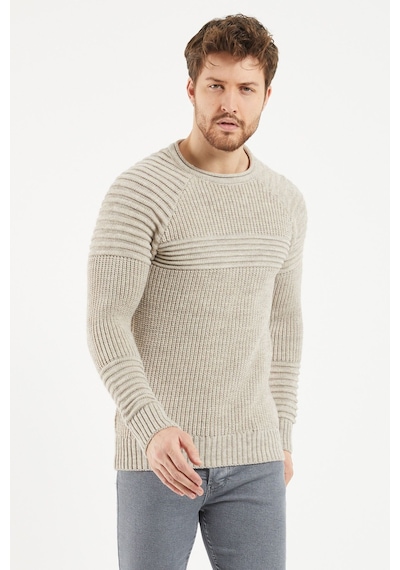 Erkek Krem Triko Kazak -trzcm28888r07 Krem