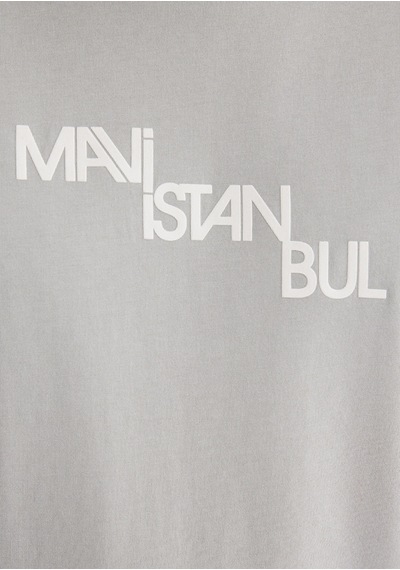Mavi - Mavi Istanbul Baskılı Gri Tişört 0612274-70075 Gri
