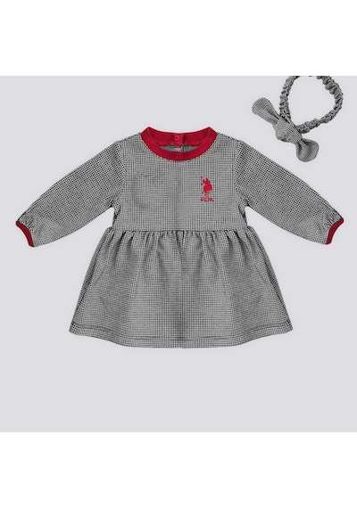 U.S. Polo Assn. Kız Bebek Elbise Usb1731 Kazayağı Kazayağı Gri