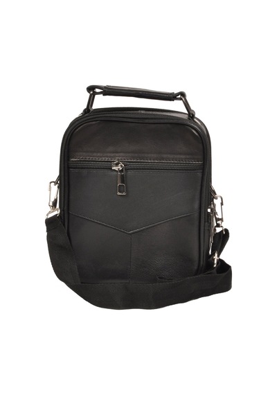 Praff Leather Siyah Hakiki Deri Çok Bölmeli Erkek Portfoy El Çanta Pc-004 Büyük Boy
