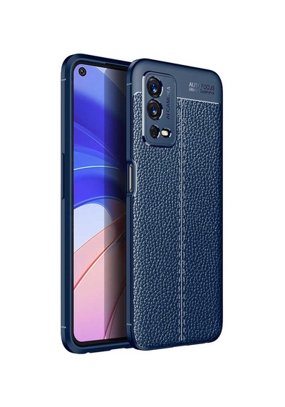 Oppo A55 4G Kılıf Zore Niss Deri Desenli Silikon Kılıf