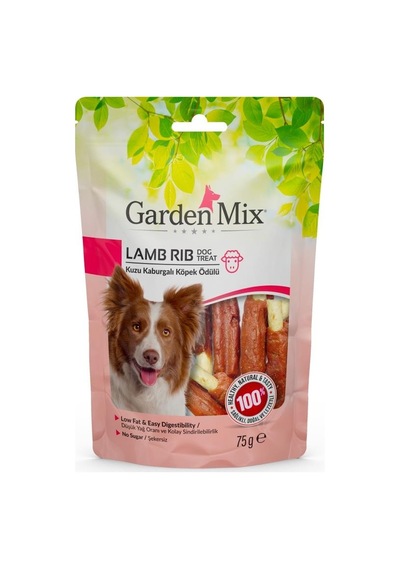 Garden Mix Kuzu Kaburgalı Köpek Ödülü 75 G