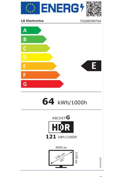 LG 55QNED80T6A 55" QNED80 4K Smart Led TV