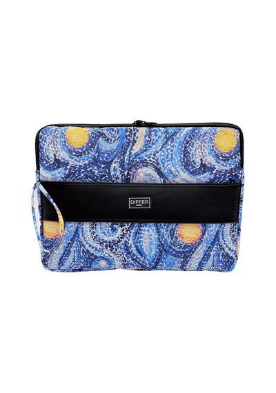 Differ 13-14 inç Van Gogh Desen Mavi Apple Uyumlu MacBook /L