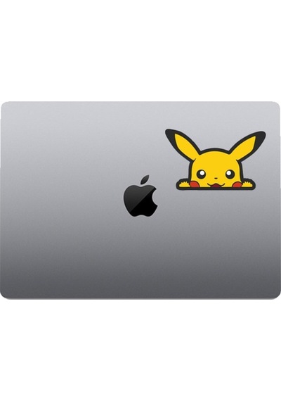 Pikachu Motorsiklet, Laptop, Kask, Araba Sticker 14x9 Cm