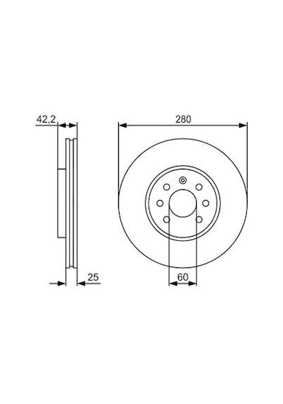 Opel Combo C 1.3cdtı 2004-2012 Bosch Ön Disk 280mm 4 Bijon 2 Adet
