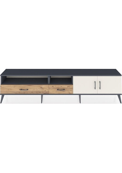 Arges Tv Ünitesi 3 Raflı 2 Çekmeceli 2 Kapaklı 220x30x51 Antrasit-aytaşı/çam Aytası/atlas Çam - Antrasıt Arges Tv Ünitesi 3 Raflı 2 Çekmeceli 2 Kapaklı 220x30x51 Antrasit-aytaşı/çam Aytası/atlas Çam - Antrasıt