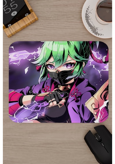 Kuki Shinobu Genshin Impact Anime Oyuncu V3 - 22x18 Gaming Mouse Pad Fare Altlığı