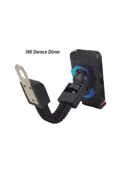 Diğer - Motosiklet Aynaya Takılan Telefon Tutucusu Bisiklet Scooter Ayna Bağlantılı Telefon Tutucu Siyah
