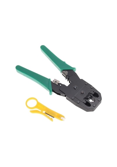 Rj9 Rj12 Rj45 Sıkıcı Sıkma Network Pensesi Kablo Soyucu Set Cat5 İnternet Ucu Çakma Standart