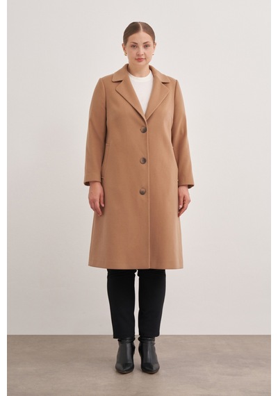 Aker 8585112 Kırlangıç Yaka Kaban Camel Camel
