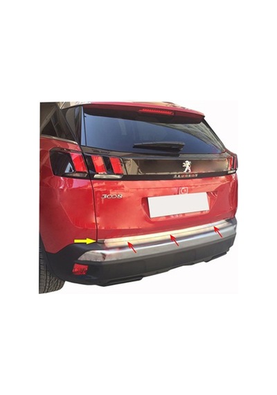 Peugeot 3008 Bagaj Alt Çıtası Kromu Nikelajı 2016 Sonrası