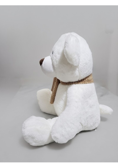 Peluş 45 Cm Atkılı Ayıcık Krem