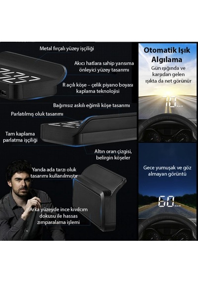 Opel Astra 2002-2026 Modeller İçin Obd2 Head Up Display Hayalet Gösterge Ekranı Ön Cam Hız Göstergesi