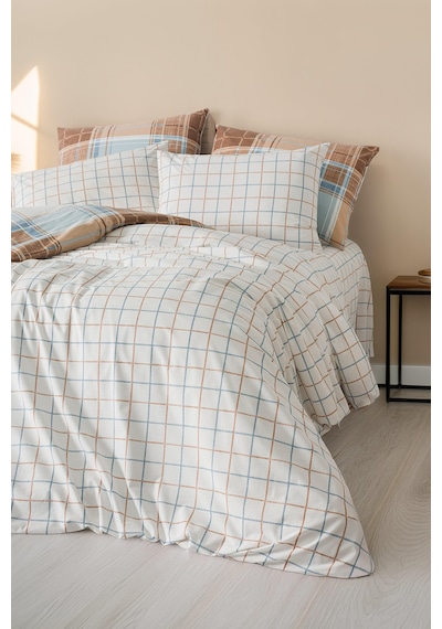 Mix & Match Milo %100 Pamuk Tek Kişilik Nevresim Seti Mavi