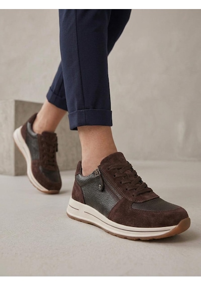 Greyder 36342 Kadın Hakiki Deri Fermuarlı Casual Ayakkabı Kahve
