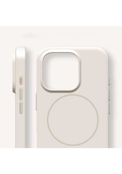Apple Uyumlu iPhone 16 Pro Max Kılıf Magsafe Şarj Özellikli Wlons Frego Kapak Krem