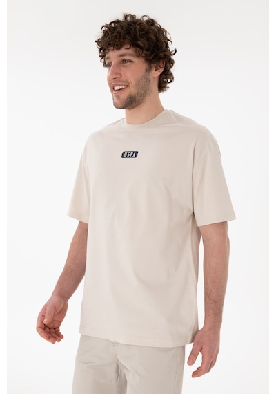 U.S. Polo Assn. Erkek Oversize Fit Bisiklet Yaka Taş Tişört 50305923-VR049 U.S. Polo Assn. Erkek Oversize Fit Bisiklet Yaka Taş Tişört 50305923-VR049