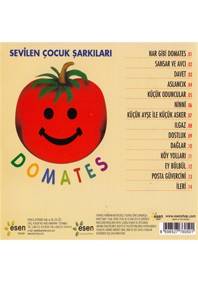 Domates - Sevilen Çocuk Şarkılar Cd