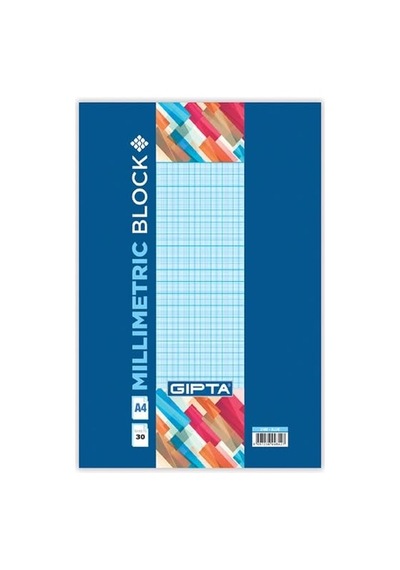 A4 Milimetrik Defter Mavi 124-Pembe