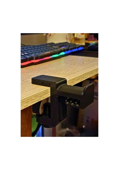 Trak3d Siyah Premium Asılabilir Kulaklık Standı-kalın Masalar İçin İdeal, Sağlam Kaydırmaz Keçeli, Ergonomik Masaüstü Askı, Shadow Edition Long